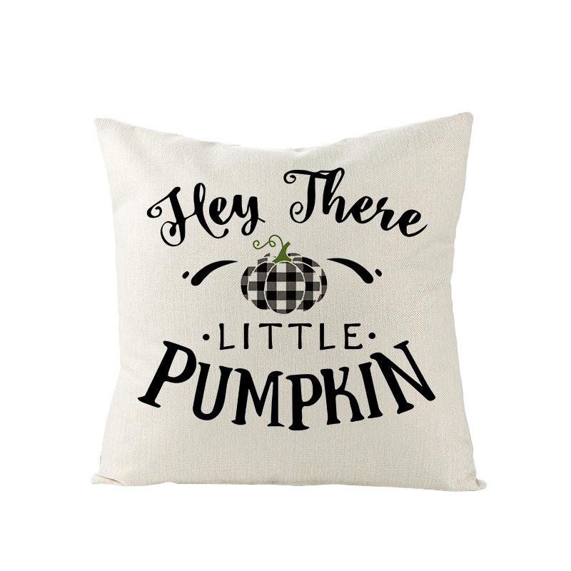Thanksgiving Pillowcase New Autumn Pumpkin Polyester Peach Skin Printed Sofa Pillow