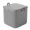 Large Clothes Storage Bag Houndstooth Moving Bag Closet Organizer Quilt Blanket Storage Tote with Handles