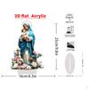2D Acrylic Sign Holy Family Ornament Scene Layout DIY Crafting Religious Christmas Decor Tabletop