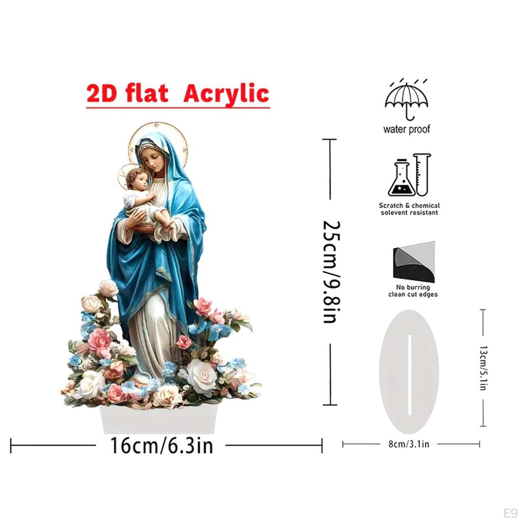 2D Acrylic Sign Holy Family Ornament Scene Layout DIY Crafting Religious Christmas Decor Tabletop