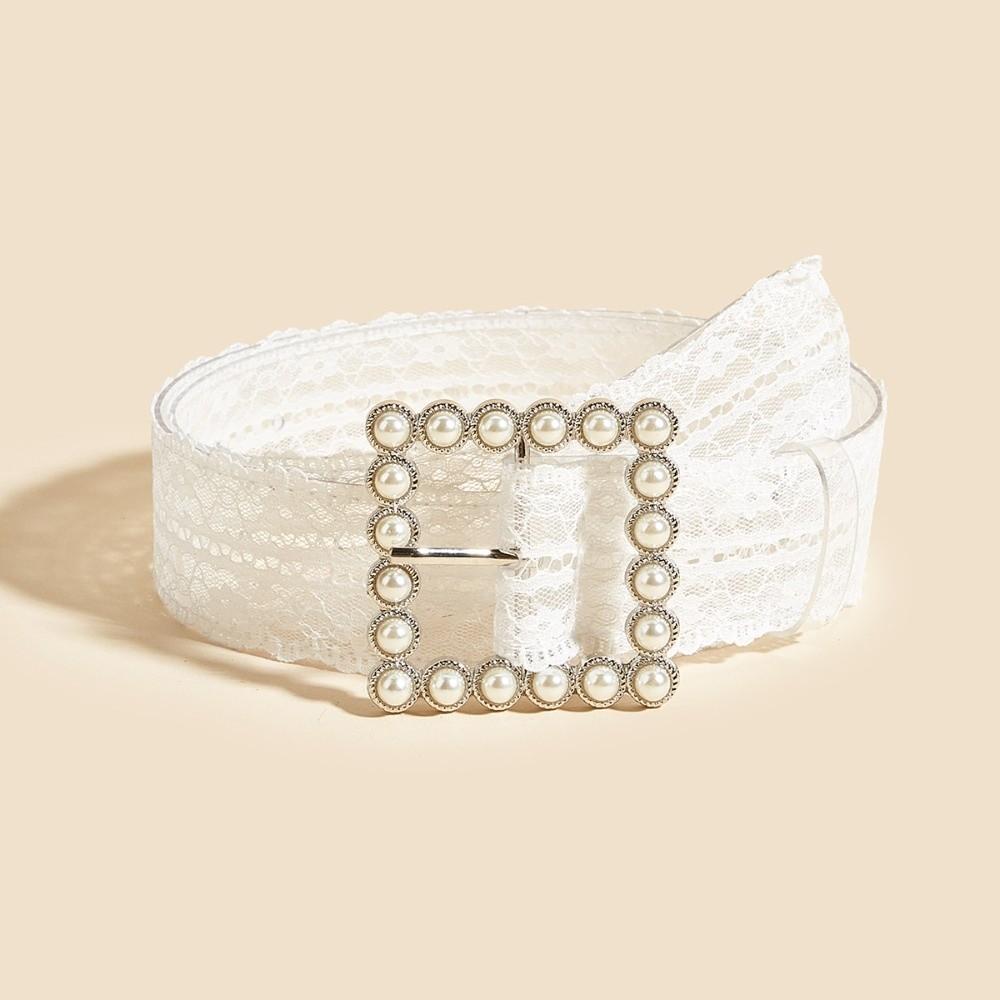 Linen-cotton Floral Lace Waist Belt Punk Style Women s White Belt Fashion Lace Hollow Belt Gifts A