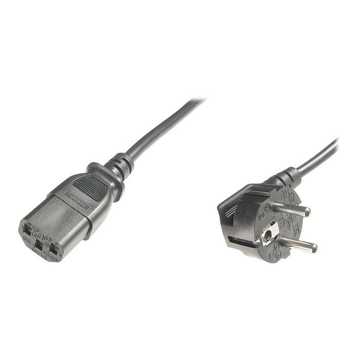Ewent EW-190100-020-N-P Câble d'alimentation IEC 60320 C13 pour IEC 60320 1.8 m noir