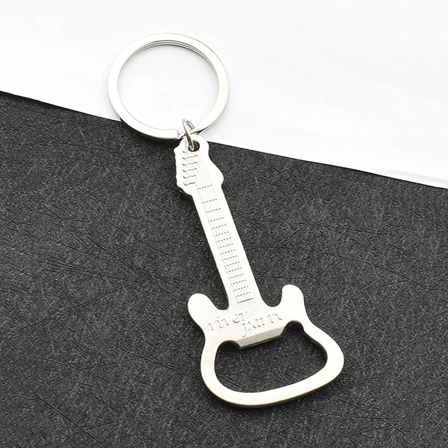 

1pc-Guitar Shaped Bottle Opener, An Easy Kitchen Tool for Beer, Wine, and Juice серебряный