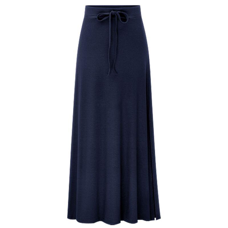 Solid Color Lace up Waist Hugging Skirt Solid Lace-up Sheath Skirt for Women