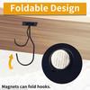 New Metal Banana Hooks Self-Adhesive Foldable Under Cabinet Holder Space Saving Black Silver Universal Hooks Kitchen Use