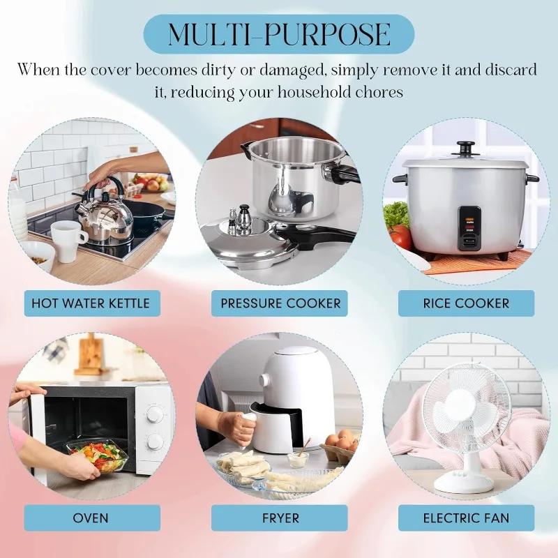 50/10 buc capac cuptor cu microunde de unică folosință, ventilator transparent, aragaz de orez, aparat de casă, unelte de bucătărie pentru prevenirea prafului