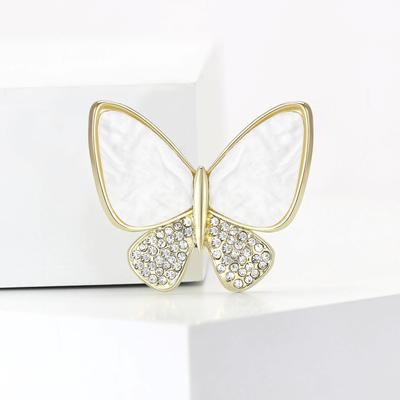 Japan und Korea Mode Legierung Strass Shell Schmetterling Brosche High-End elegante Damen Anzug Mantel Corsage Schmuck Pin