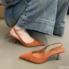 2025 New Summer Women Fashionable Versatile Sandals Pointed Toe Sexy Mid Heels Party Shoes Comfortable Pumps Casual Shoes
