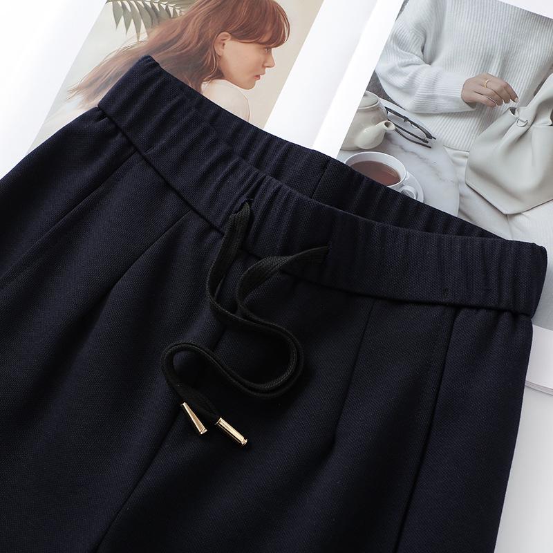 Women's Navy Blue Casual Straight-Leg Sweatpants - Spring/Summer 2025 Collection