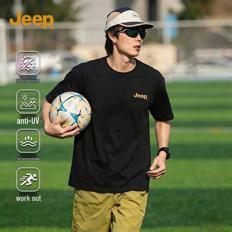 JEEP Men s Summer Antibacterial Casual T-Shirt M