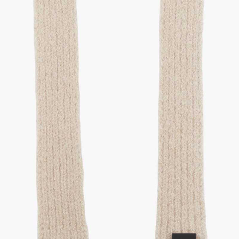 PINK PINEAPPLE FLUFFY KNIT MUFFLER_BEIGE