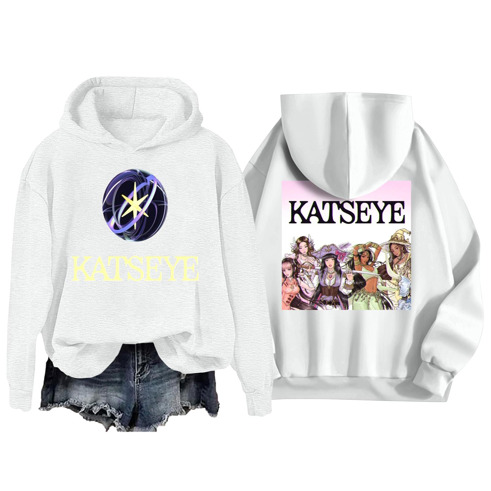 Женская модная повседневная толстовка с длинным рукавом свободная с принтом спортивная с длинным рукавом с капюшоном XL белый 2300₽