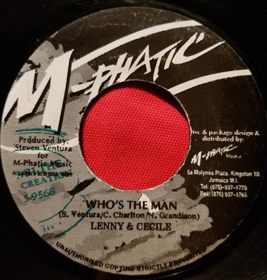 7inch Record LITTLE LENNY & CE'CILE - Who's The Man NONE M-Phatic 1998 Jamaica Reggae, Ska & Dub Used