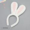 Plush Rabbit Ear Headband Adults Lolita Cosplay Accessory Soft Furry Ears Hairband In Pastel Neutral Tones