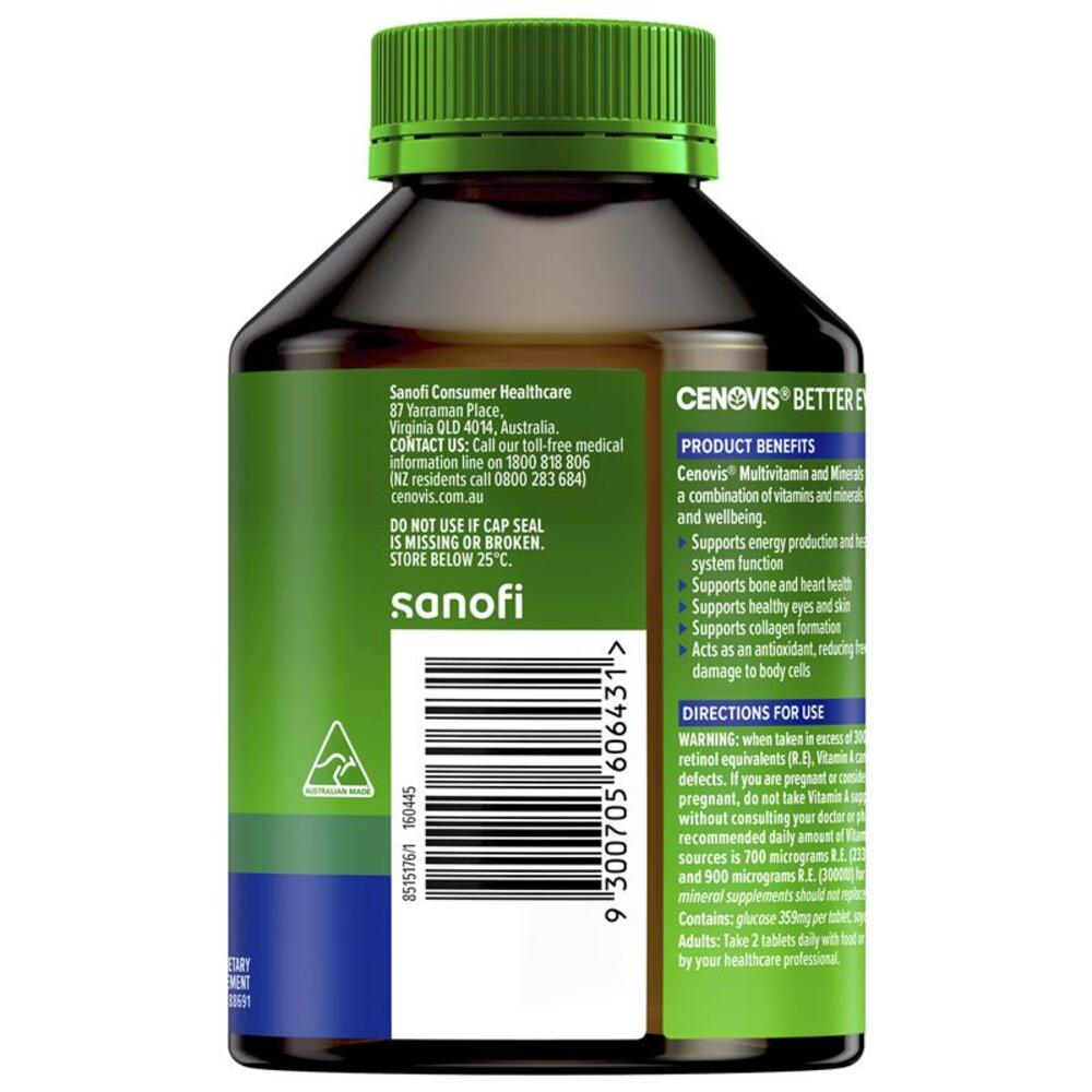 CENOVIS Multivitamin & Minerals 200 Tablets 2ea