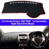 Car Dash Mat Dashboard Cover Carpet For Honda Fit Jazz 2001- 2004 2005 2006 2007