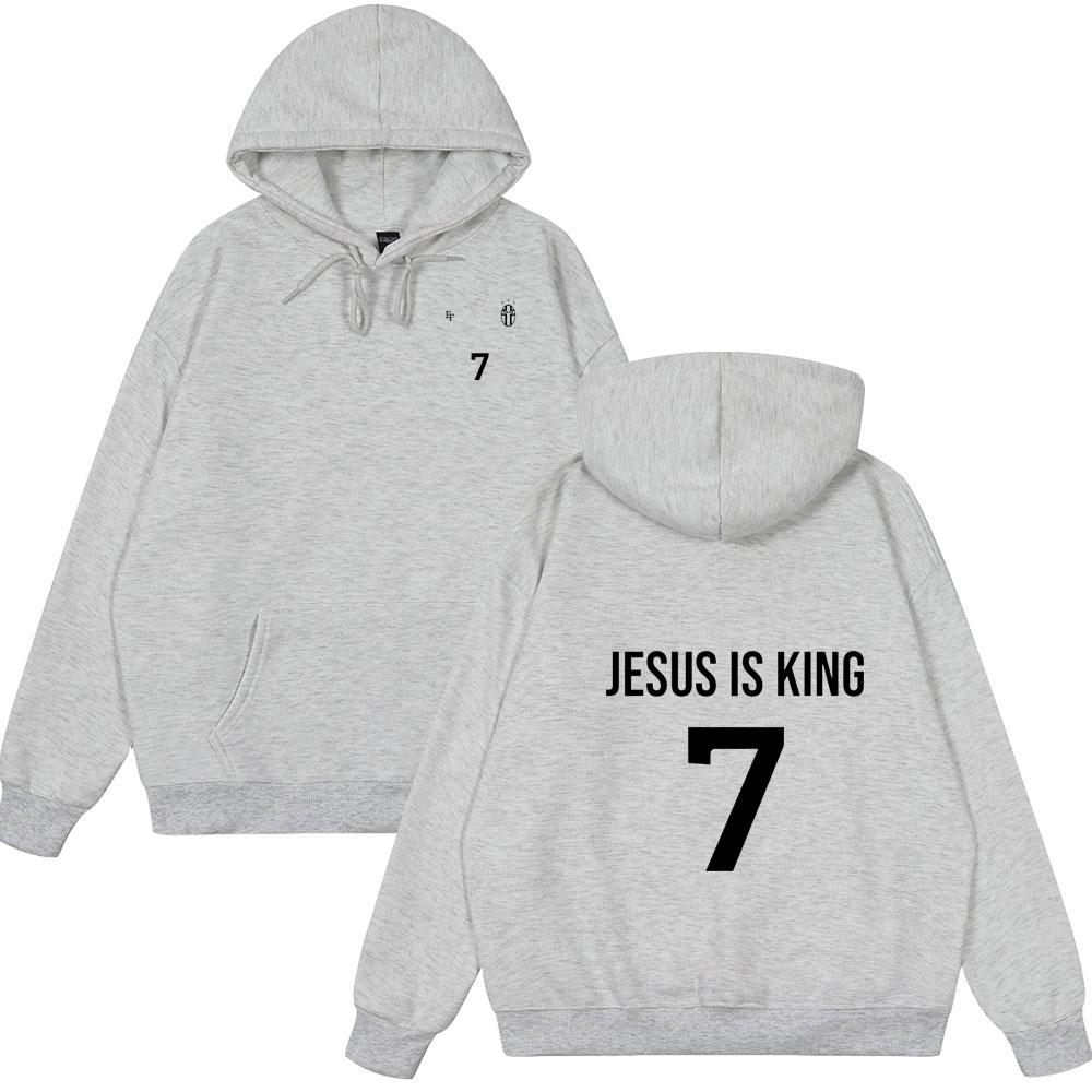Jesus Is King 7 Christian Bible Verse Hoodies Men Women Clothing Fashion Harajuku Sweatshirts Fleece Casual Long Sleeve Clothes