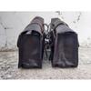 Handmade Leather Black Bag Motorcycle Saddle Bag 2 Side Luggage Bag Motorcycle Panniers Saddlebags for Bike