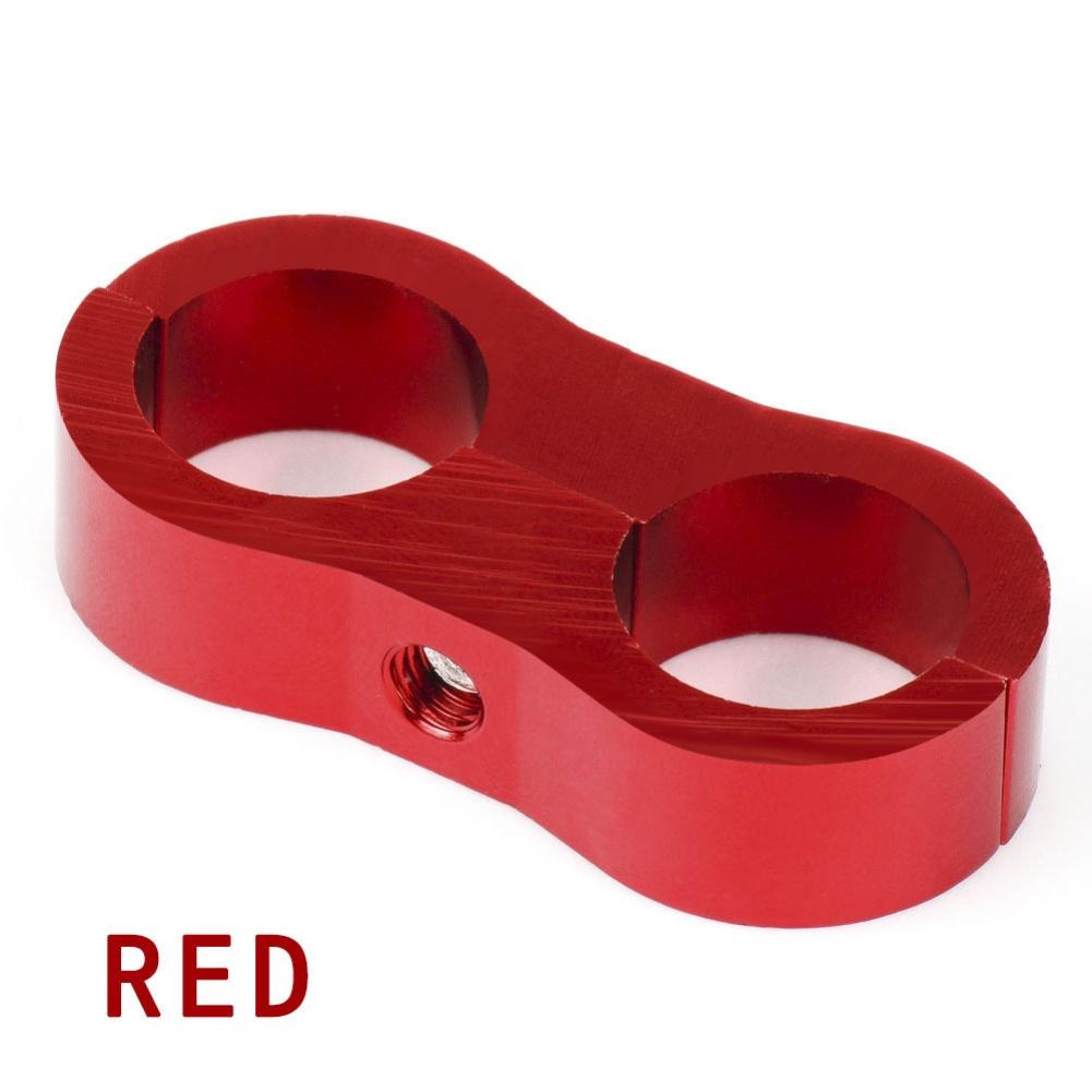 AN8 Billet Oil Fuel Water Hose Tube Seprator Divider Clamp Aluminum Fuel Line Hose Separator Clamp Automobile Engine Parts