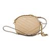 Tory Burch Kira Antique Gold Metal Double T Logo Zipper Closure Leather Shoulder Crossbody Bag Small Women Bags Nude-Pink 90450-288