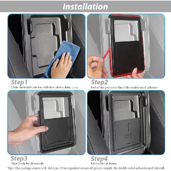 Für Honda CRV 2024 2025 2 Stück Mittelkonsolen-Organizer Armlehnen-Aufbewahrung Versteckte Box Mittelkonsolen-Schale Auto ABS Zubehör