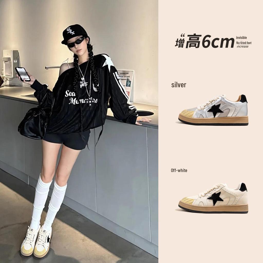 Women's 6cm Height Increase Summer Athletic Trainers, Exclusive Design for Japan, Korea, and Taiwan.