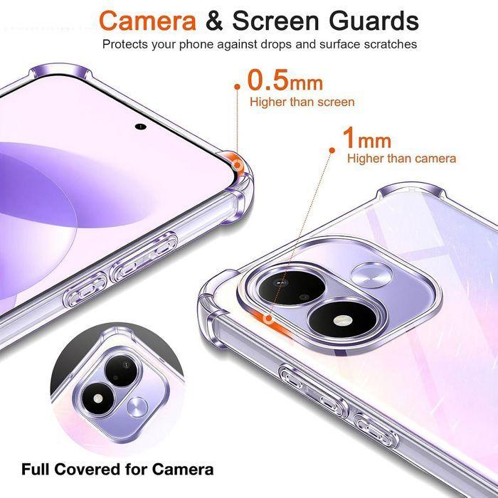 Hülle für Xiaomi Redmi Note 17 5G/4G, Silikon Stoßfest Kratzfest Transparent Verstärkte Ecken