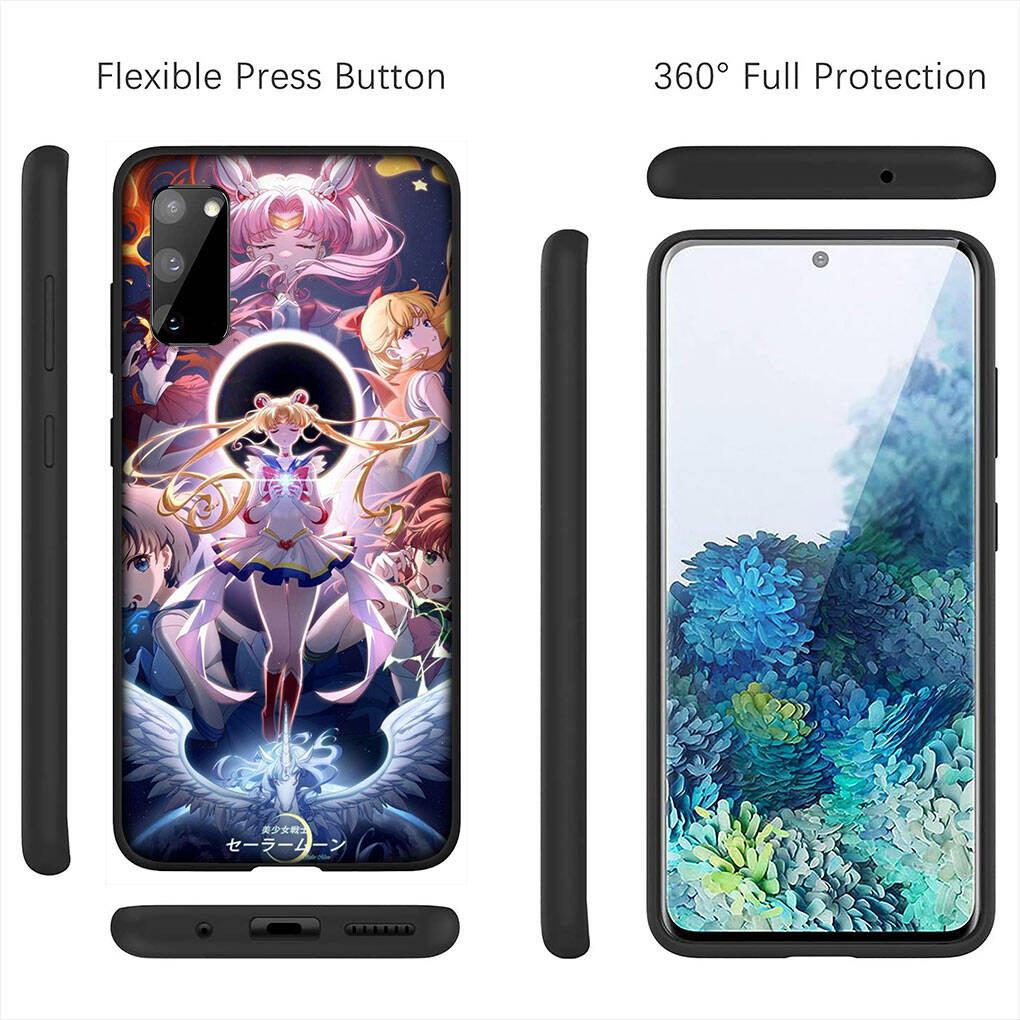 Cover for iPhone 17 16 15 Xiaomi Poco Redmi Note 14 13 12 11 Pro Max 9 16e Samsung Galaxy S25 S24 S23 OPPO Huawei Lovely Sailor Moon Phone Case