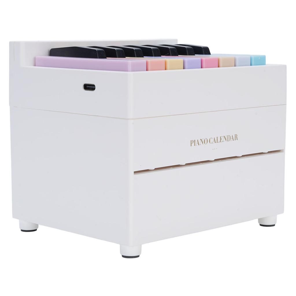 Piano Desk Calendar 2025   Time Date Display Playable Piano Calendar Gift with 27 Cards