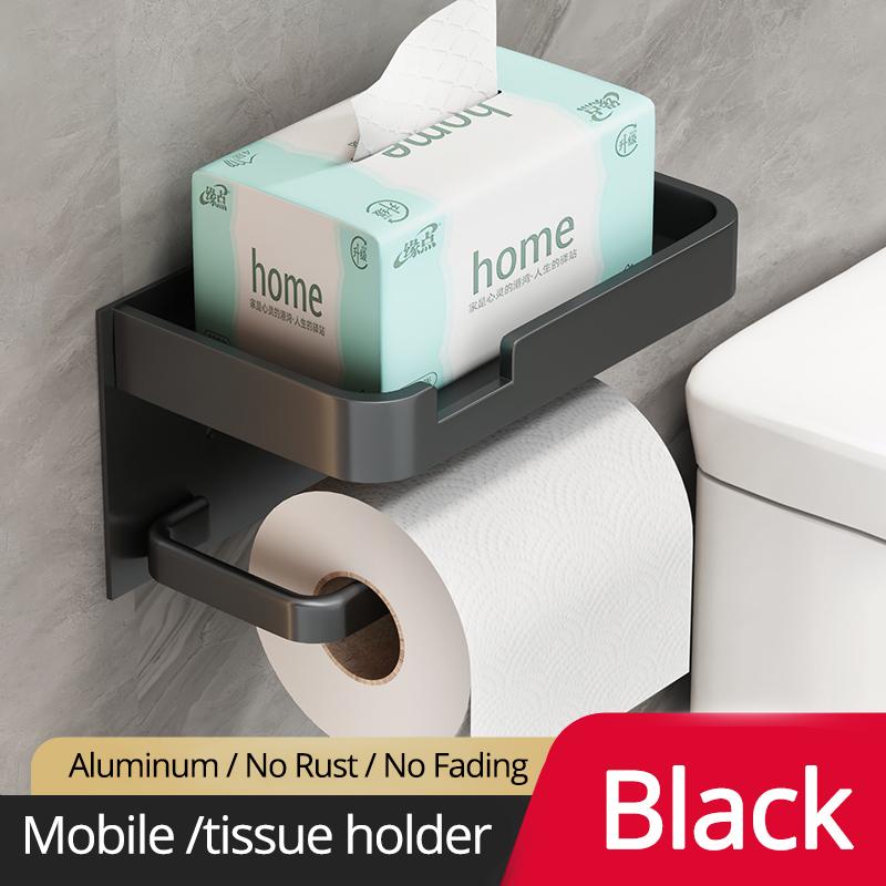 

Черный Золотой Держатель Для Бумаги Настенные Аксессуары Для Ванной Комнаты Полка Для Телефона Полка Для Туалета Алюминиевая Вешалка Для Полотенец Коробки Для Салфеток Черный чёрный