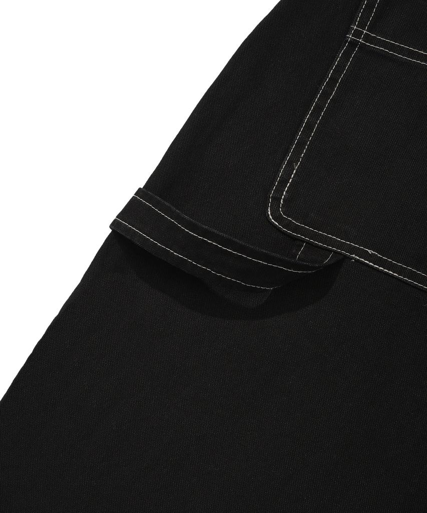 Treasure Flame Stitch Carpenter Pants Black