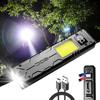 Ultra-Bright Tactical Flashlight with Multi-Function Display, Fluorescent Pen Clip, and Magnetic Emergency Work Light