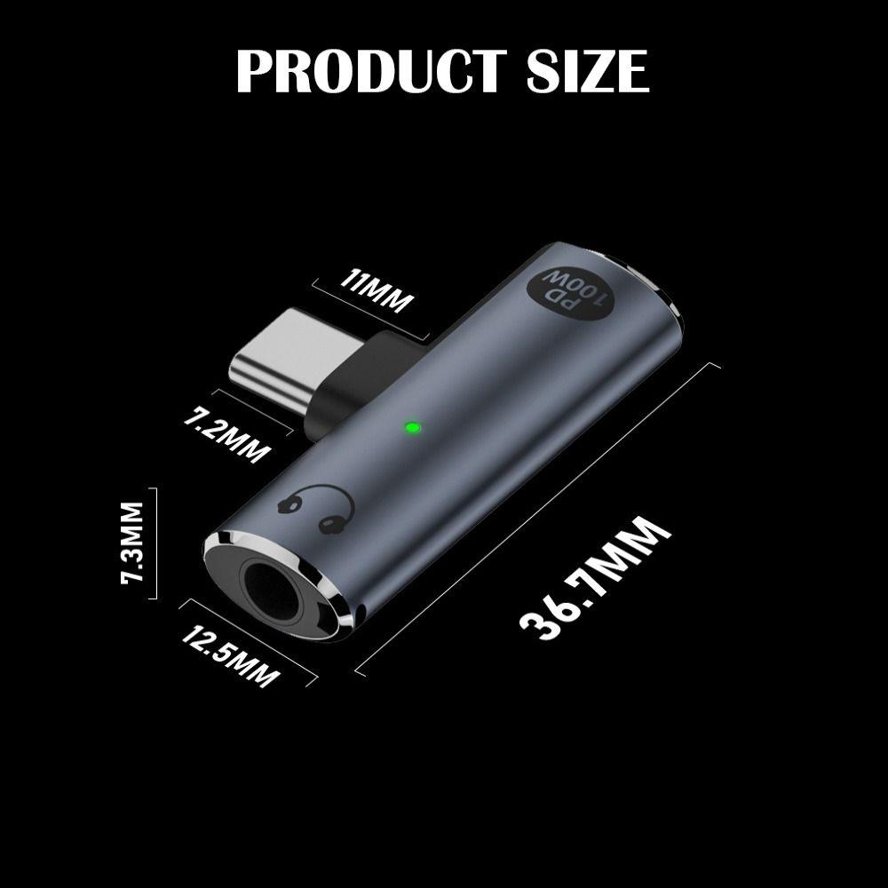 Fast Charging USB Type C Audio Adapter 2 In 1 USB-C Earphone Converter NEW