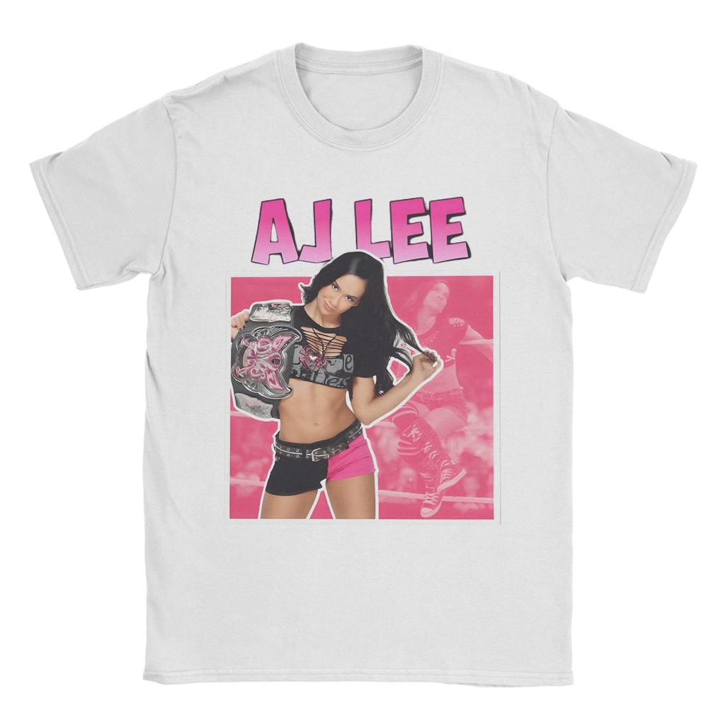 AJ Lee Wrestling Girl 90s Men's T Shirt  Vintage Tees Short Sleeve O Neck T-Shirt Pure Cotton 6XL Clothes