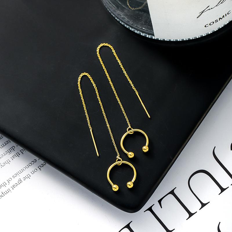 925 Sterling Silver Cuff Chain Earrings Wrap Tassel Earrings for Women Crawler Earrings Simple Dainty Jewelry Gifts for Mom