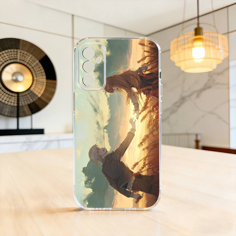 S-Spice and Wolf Anime Phone Case For SamsungA10,12,20,21S,30,31,40,50,51,52,70,71 Transparent Cover
