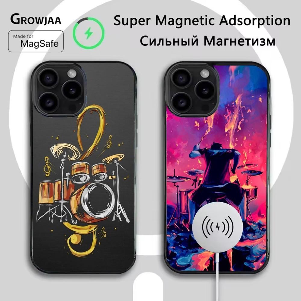 Drum Drummer Phone Case For iPhone 16e,16,15,14,13,12,11,Plus,Pro,Max,Mini Magsafe Magnetic Wireless Charging