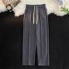 Men's Ice Silk Nine-Point Casual Pants - Loose Fit Summer Sports Trousers