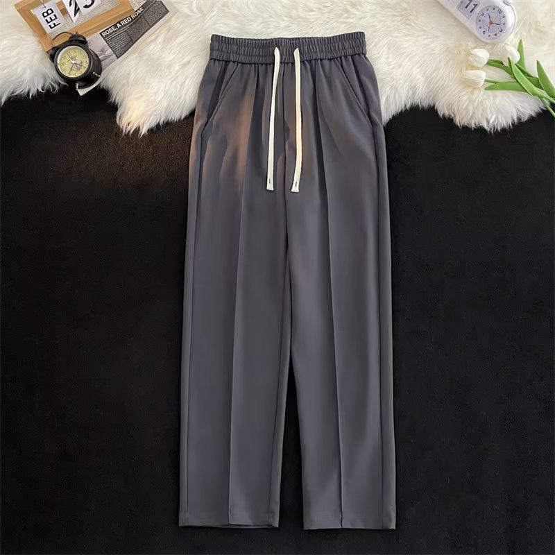 Men's Ice Silk Nine-Point Casual Pants - Loose Fit Summer Sports Trousers