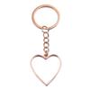 Rose Gold Geometric Heart & Moon Epoxy Keychain Pendants - 17 Designs