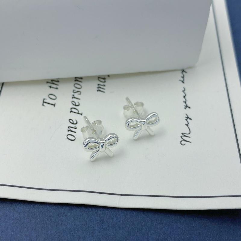 S925 Sterling Silver Bow Earrings - Cute, Mini, Fashionable, Versatile Jewelry