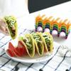 Wave Shape Plastic Taco Holder Stand, Mexican Taco Shell Display Rack, Food Storage Tray Holder for Home Kitchen Restaurant Tableware