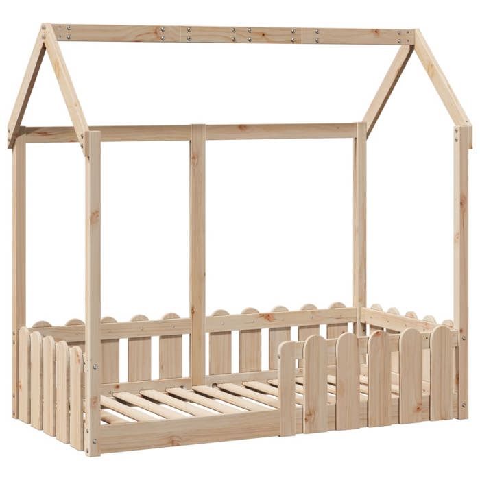 VidaXL Children's Bed Frames House Shape 70x140cm Solid Pine Wood, House-Shaped Bed Frame, Bed Frame for 850698