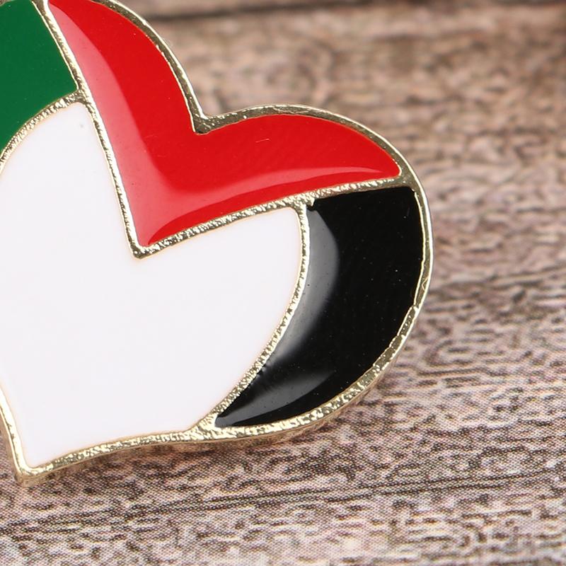 Palästina Flagge Abzeichen Edelstahl Palästinaflagge Anstecker Anstecknadel Rucksack Symbol