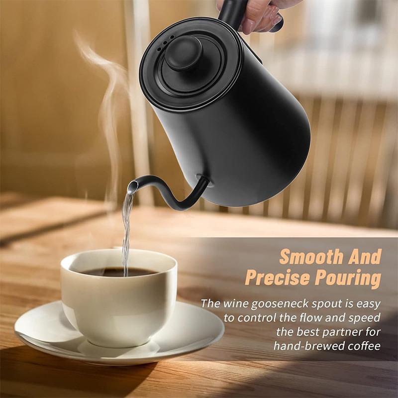 Gooseneck Electric Kettle Intelligent Thermostatic Electric Coffee Pot LED Display Temperature Control Water Boiler