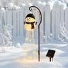 Creative Outdoor Lighting for Home Solar Snowman Water Fountain Garden Light, Glowing Yard Lamp with Magic Unique Gifts Lovers Effect, Resin