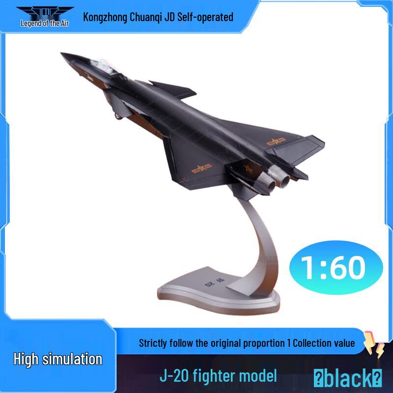 J-20 Fighter Jet Model Black