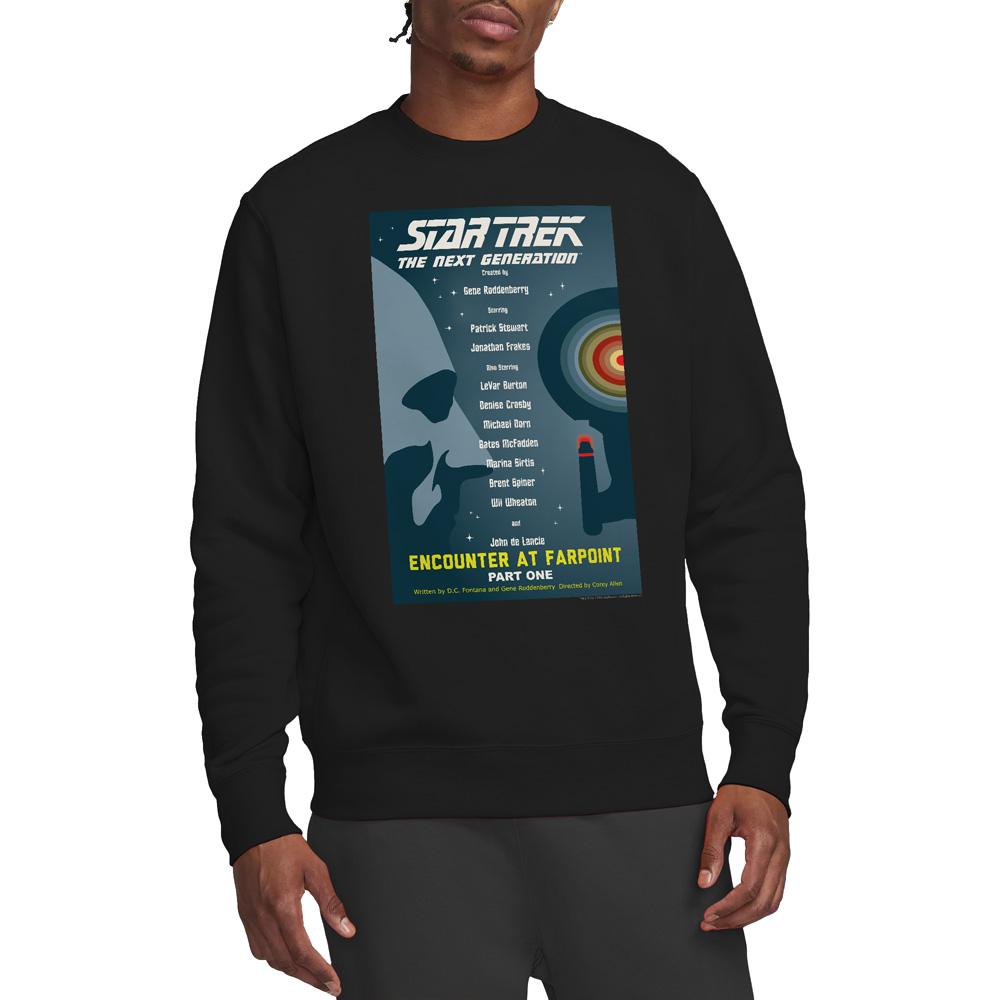 STAR TREK Unisex Adult The Next Generation Season 1 Episode 1 Sweatshirt