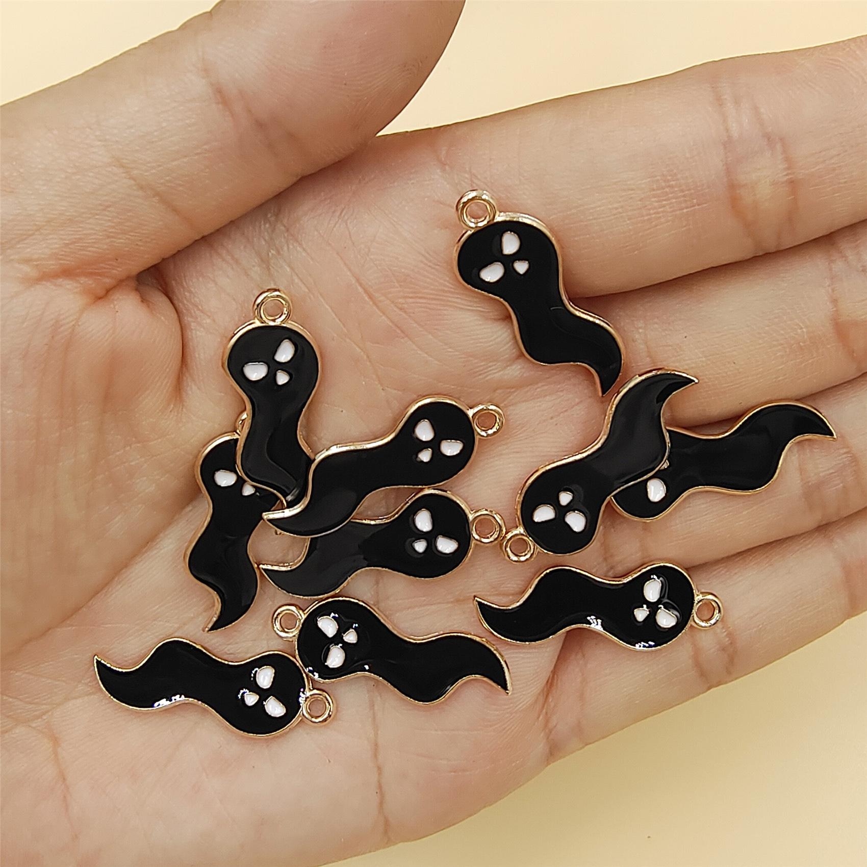 

Бусины для подвески ручной работы из материала 6/10 шт., аксессуары для Хэллоуина своими руками, гальванизированные, модные, монстры, мумии, призраки Ghost 2 /10pcs