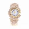Damenuhr Voll Diamant Damen Uhr Vielseitig Freizeit Quarz Uhr Feiertagsuhr Armband
